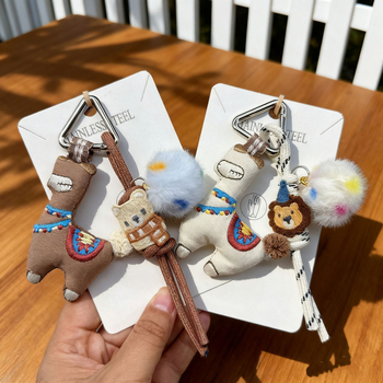 Κλειδοθήκη για τσάντες, χειροποίητο αλογάκι γεμιστό με βαμβάκι, κορεάτικου στυλ μπρελόκ για τσάντες, αξεσουάρ από μικτές ύλες