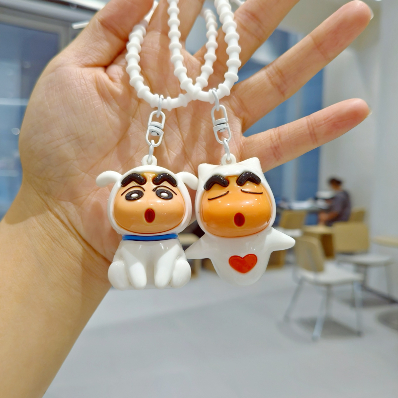 Privjesak za ključe Shin-Chan, crtani dizajn, PVC, elektroplatinirani privjesak