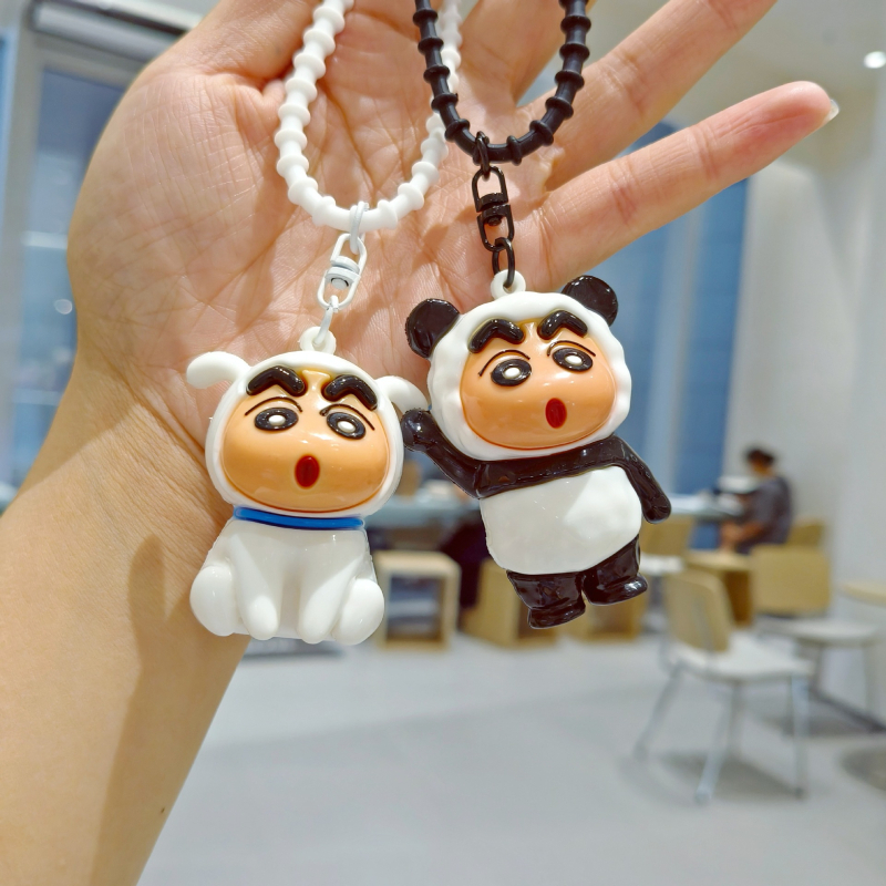 Privjesak za ključe Shin-Chan, crtani dizajn, PVC, elektroplatinirani privjesak