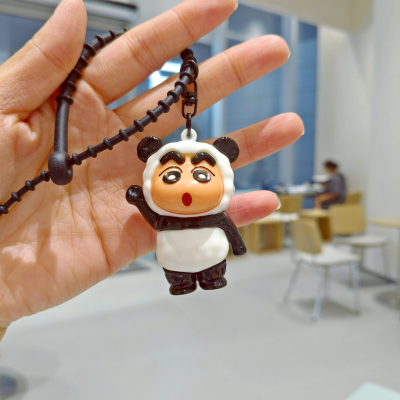 Privjesak za ključe Shin-Chan, crtani dizajn, PVC, elektroplatinirani privjesak