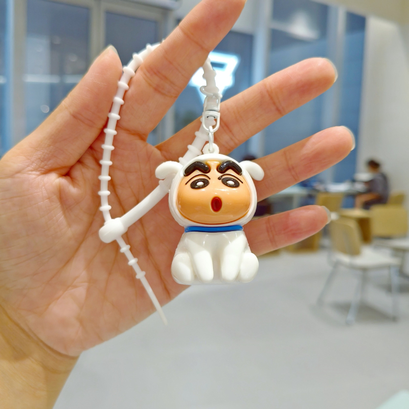Privjesak za ključe Shin-Chan, crtani dizajn, PVC, elektroplatinirani privjesak