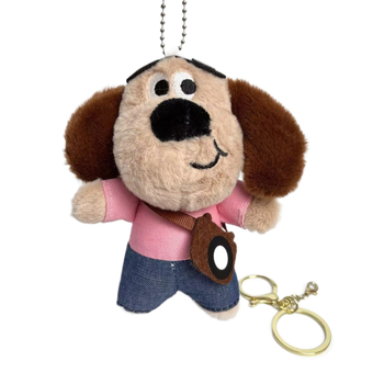 Плюшено куче — висулка за чанта, супер мека къса плюш, пълнеж ПП памук, възраст 15–35