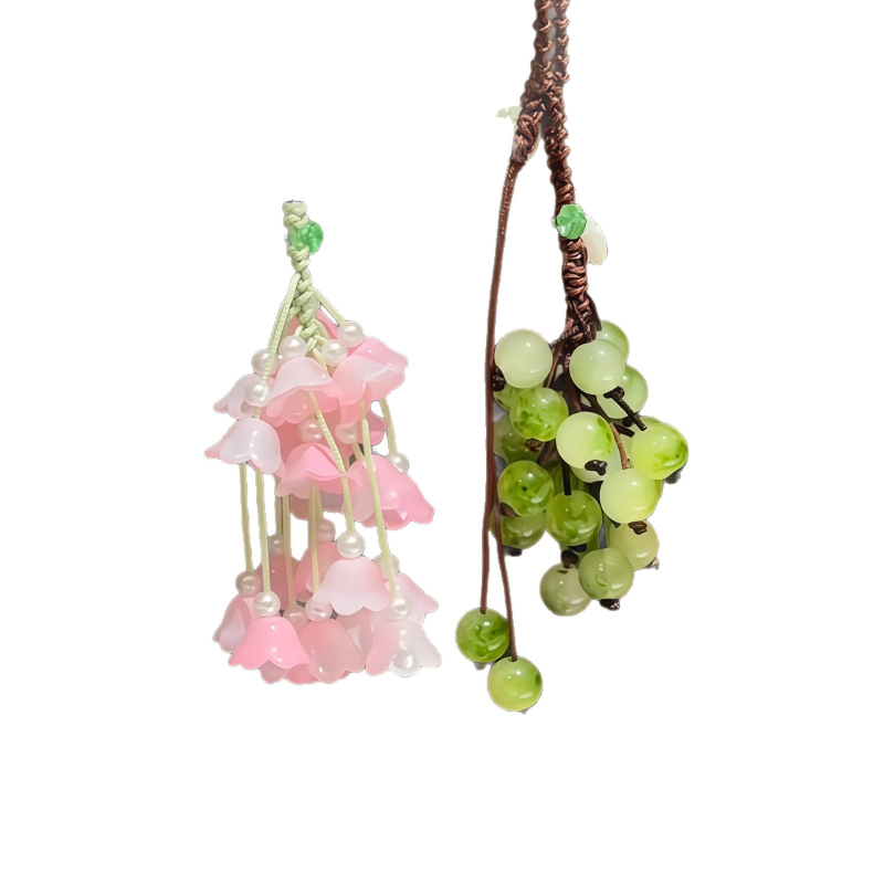 Висяща висулка за чанта, стъклен материал, уличен стил, пускане пролет 2025