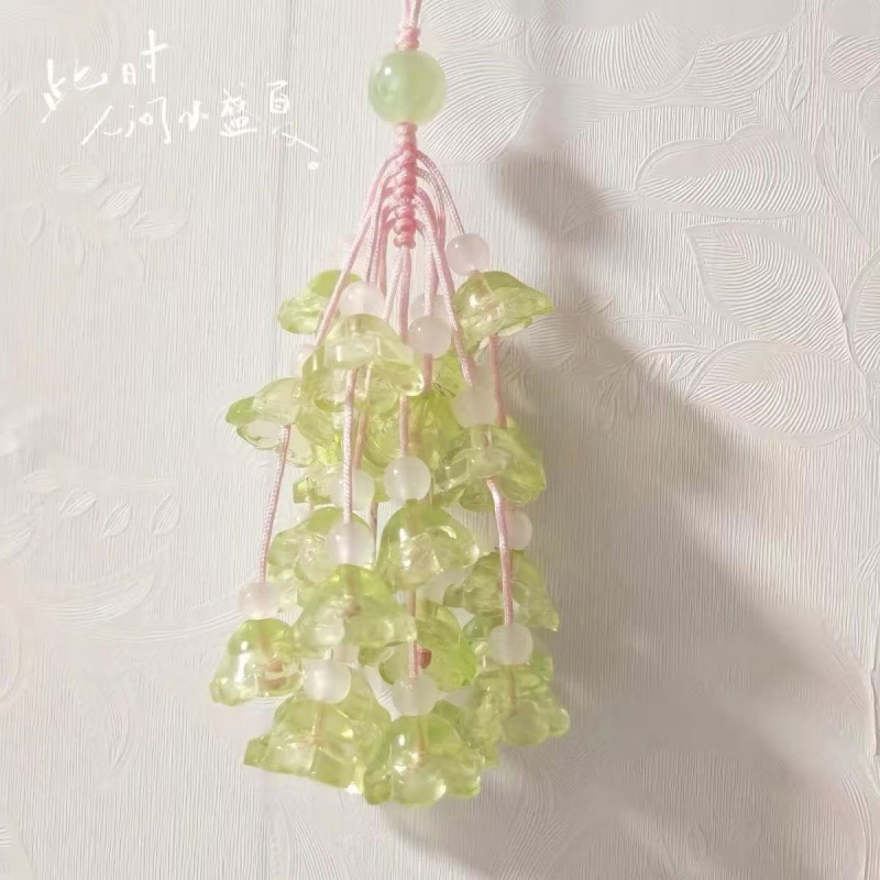 Висяща висулка за чанта, стъклен материал, уличен стил, пускане пролет 2025