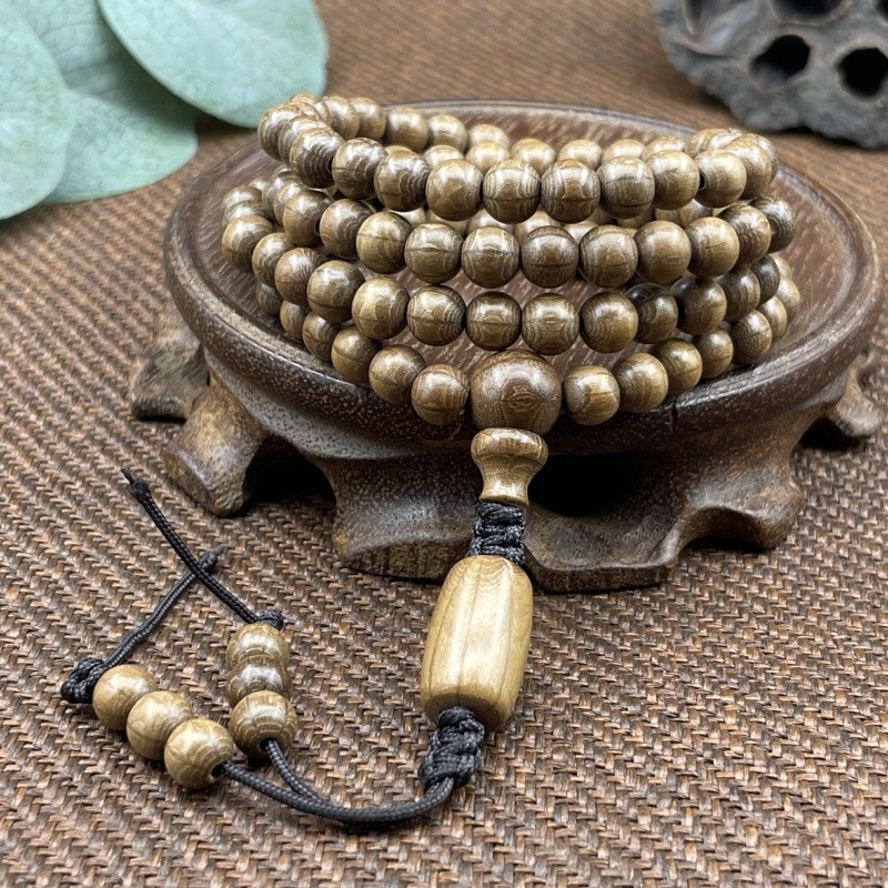 Drvena narukvica za muškarce, geometrijski dizajn, Shan mu marka, 17 perli