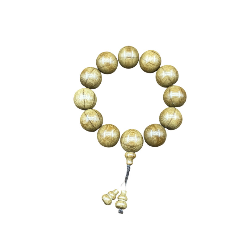 Drvena narukvica za muškarce, geometrijski dizajn, Shan mu marka, 17 perli