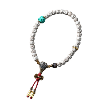8 mm Bodhi perle sa motivom zvijezde i mjeseca, budističke molitvene perle, unisex narukvica, ručno polirano