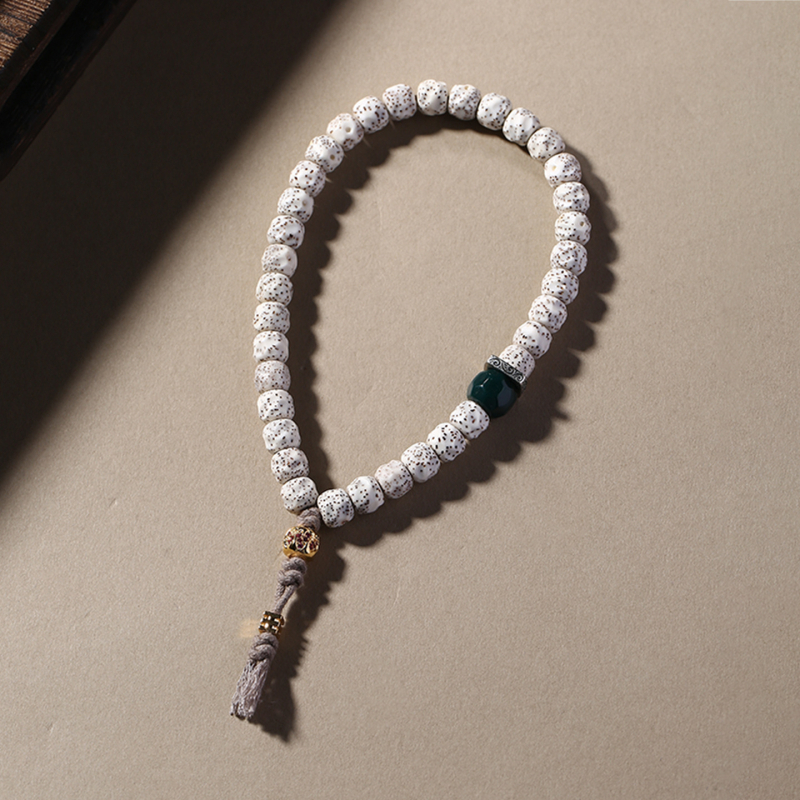 8 mm Bodhi perle sa motivom zvijezde i mjeseca, budističke molitvene perle, unisex narukvica, ručno polirano