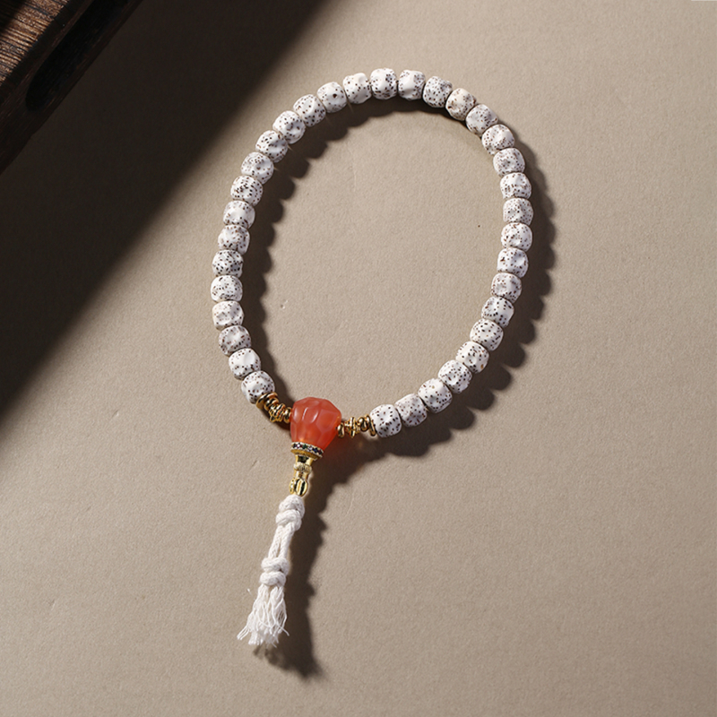 8 mm Bodhi perle sa motivom zvijezde i mjeseca, budističke molitvene perle, unisex narukvica, ručno polirano