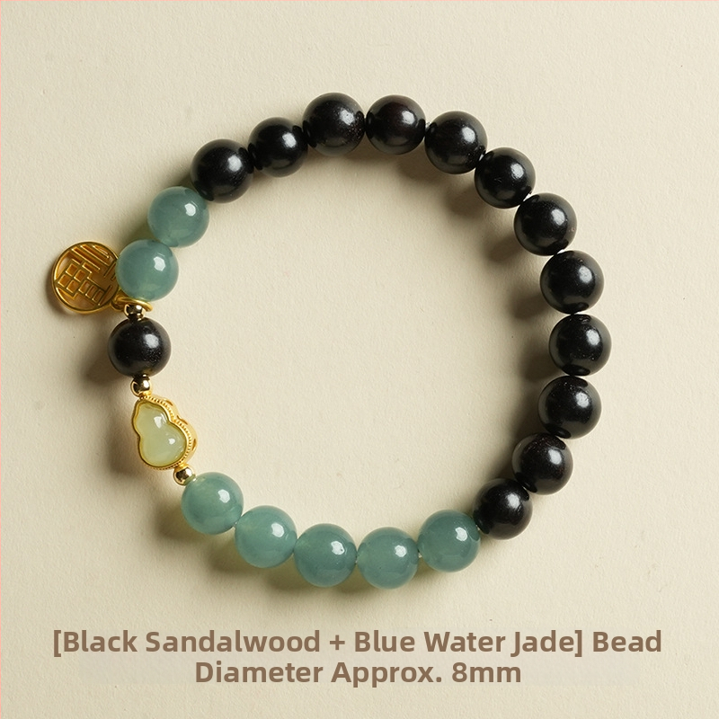 Narukvica od prirodnog sandalovog drveta s Buddha perlama, ručna izrada, geometrijski oblik, 120 komada, proljeće 2025