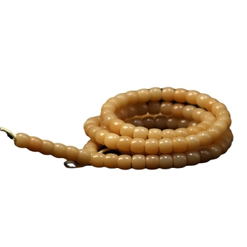 Narukvica Bodhi sjemena, cilindrične perle s ravnim rezom, polirane, 108 komada