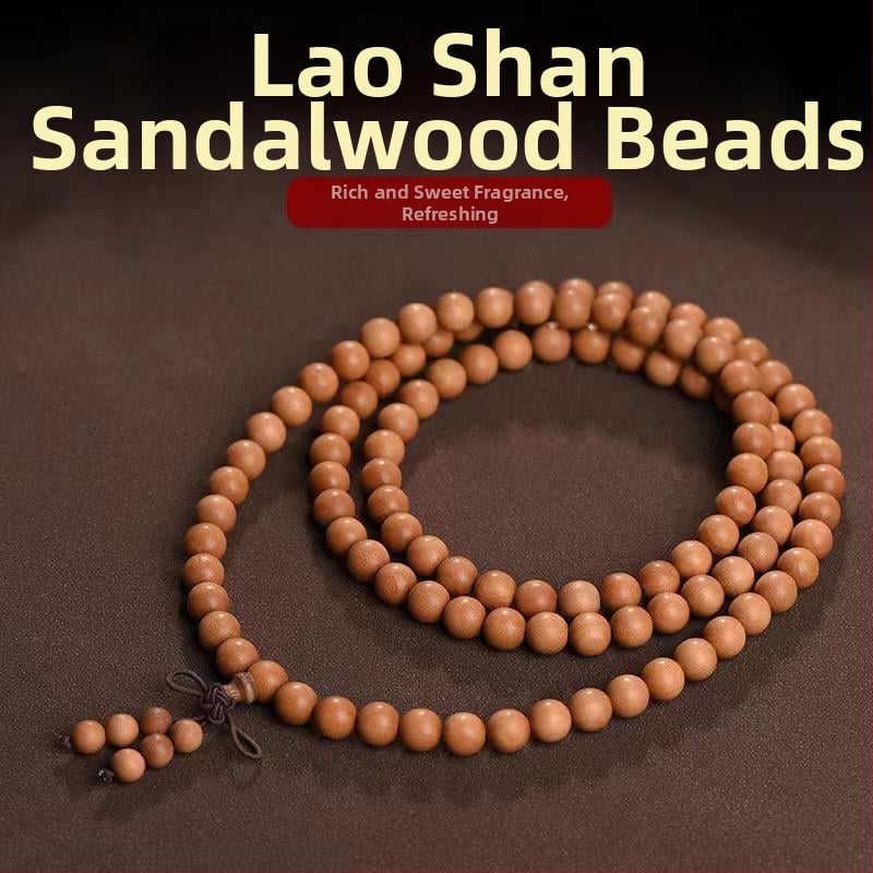 Дървена гривна с будистки мъниста, класически стил, ръчна изработка и полиране, Есен 2022