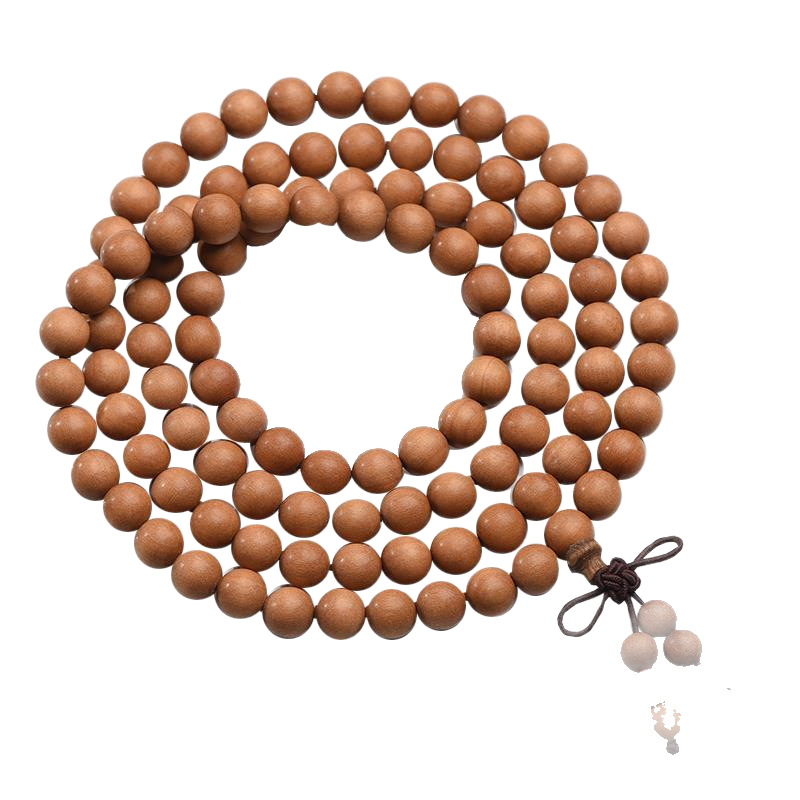 Дървена гривна с будистки мъниста, класически стил, ръчна изработка и полиране, Есен 2022