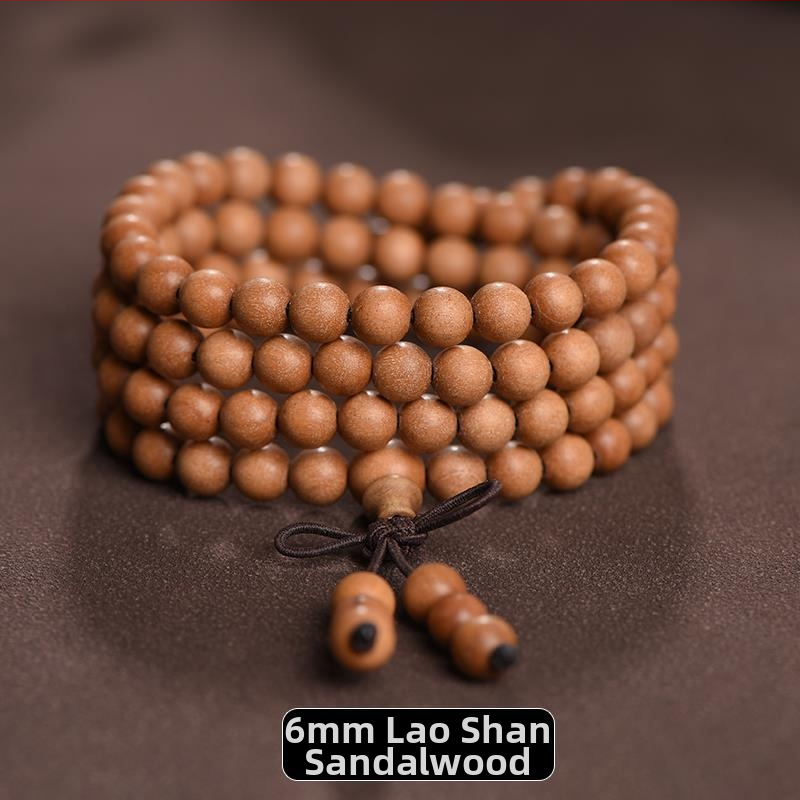 Дървена гривна с будистки мъниста, класически стил, ръчна изработка и полиране, Есен 2022