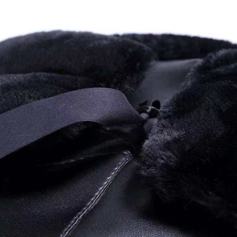 Pălărie Lei Feng, pălărie de iarnă din bumbac, vârf plat, fără margine