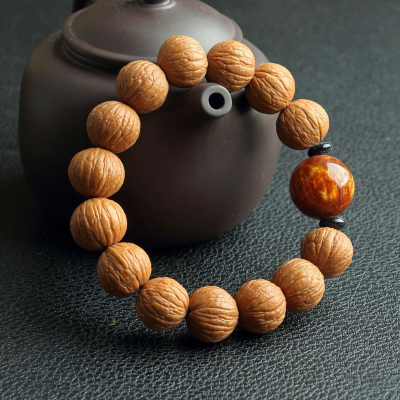 Будистка гривна с мъниста, марка Dexin Jade Industry, етнически стил, естествен материал, пускане есен 2024, опаковка на едро