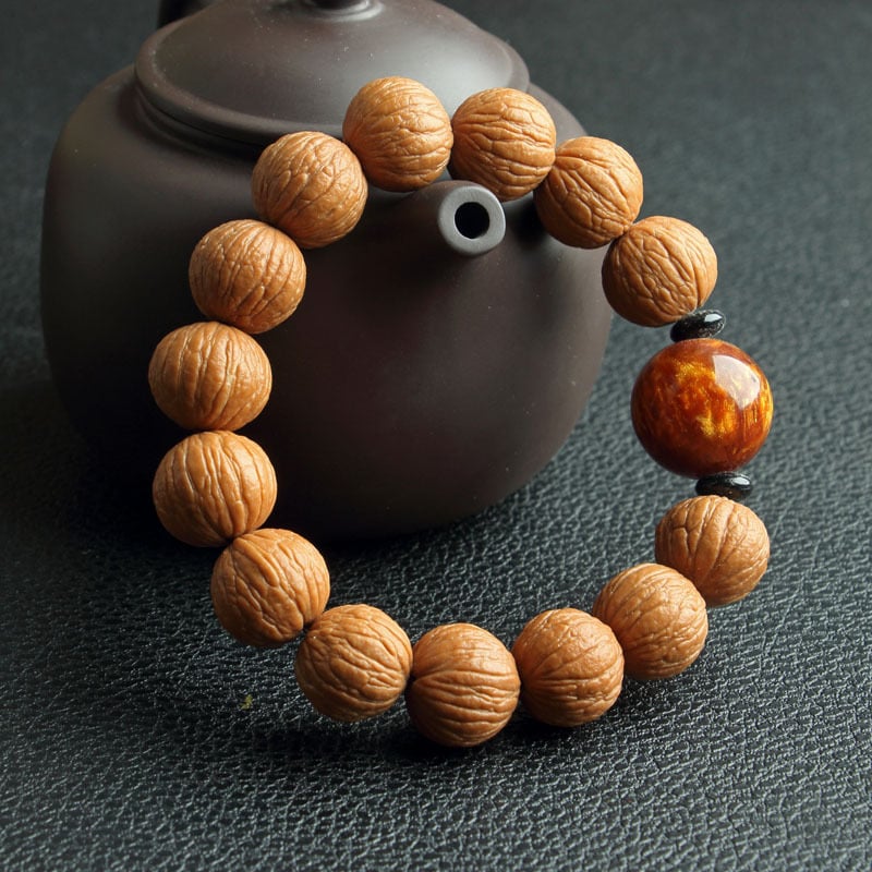 Будистка гривна с мъниста, марка Dexin Jade Industry, етнически стил, естествен материал, пускане есен 2024, опаковка на едро