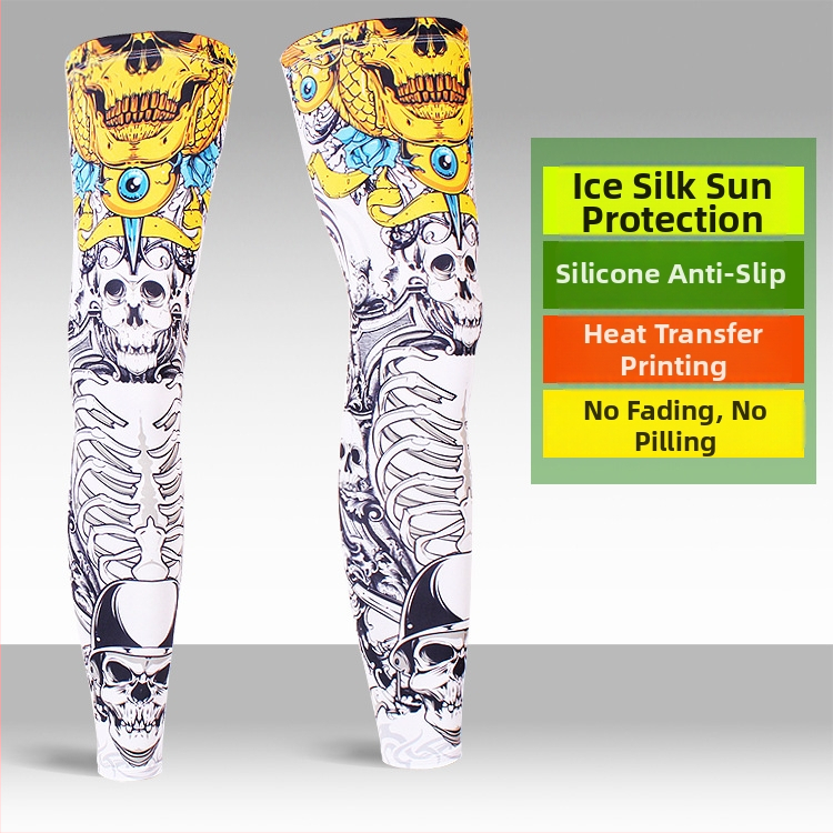 Garās leg sleeves no Ice Silk ar UV aizsardzību – vīriešiem un sievietēm, Lycra/Spandex audums, āra sporta veidi (zvejošana, riteņbraukšana, basketbols)