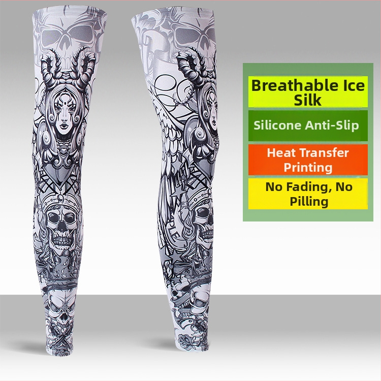 Garās leg sleeves no Ice Silk ar UV aizsardzību – vīriešiem un sievietēm, Lycra/Spandex audums, āra sporta veidi (zvejošana, riteņbraukšana, basketbols)