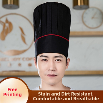 Unisex kokvilnas Twill pavāra cepure ar plakanu galiem, burta raksts, druka