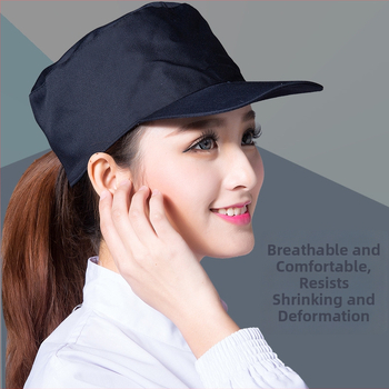 Putekļu aizsardzības darba cepure, kokvilna, warp adīšana, kupola forma, plata mala