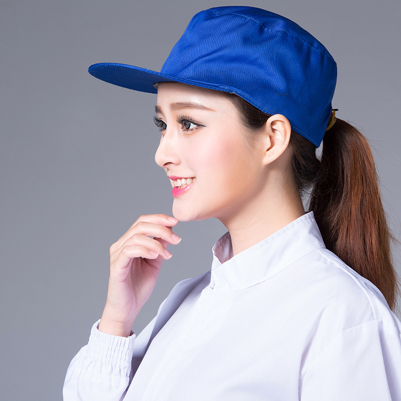 Putekļu aizsardzības darba cepure, kokvilna, warp adīšana, kupola forma, plata mala