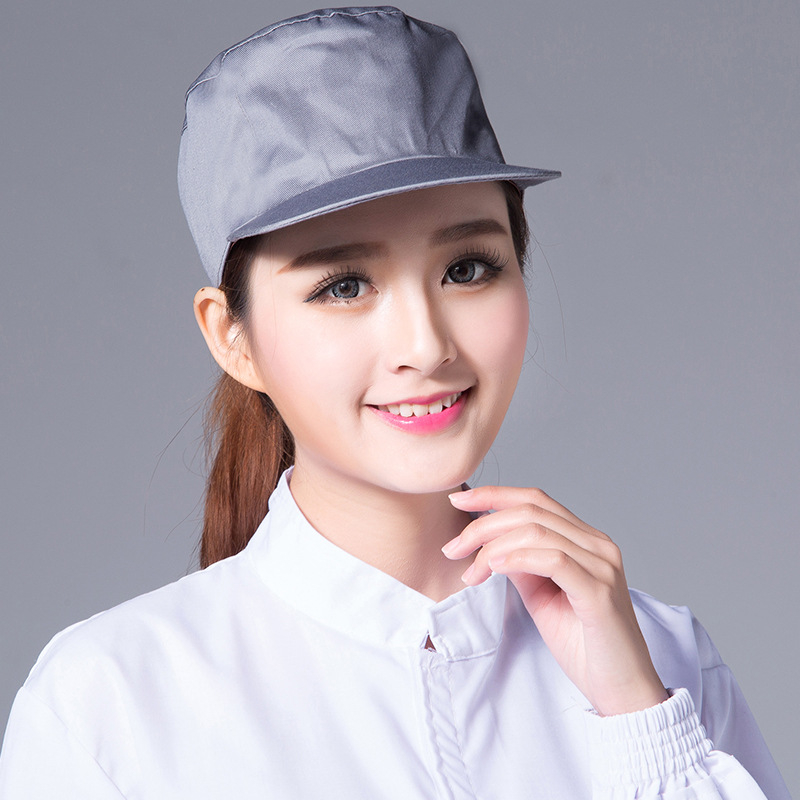 Putekļu aizsardzības darba cepure, kokvilna, warp adīšana, kupola forma, plata mala