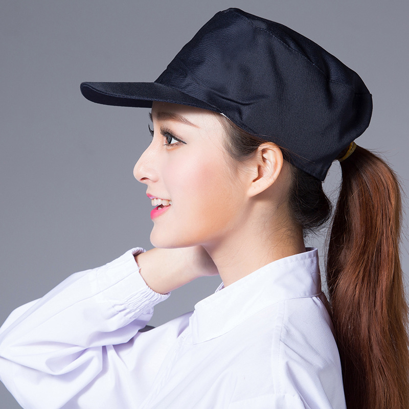 Putekļu aizsardzības darba cepure, kokvilna, warp adīšana, kupola forma, plata mala