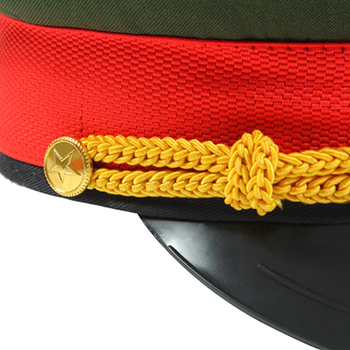 Militāla stila plakā cepure, uniformas audums, plakta augšdaļa, īss vizieris, unisex