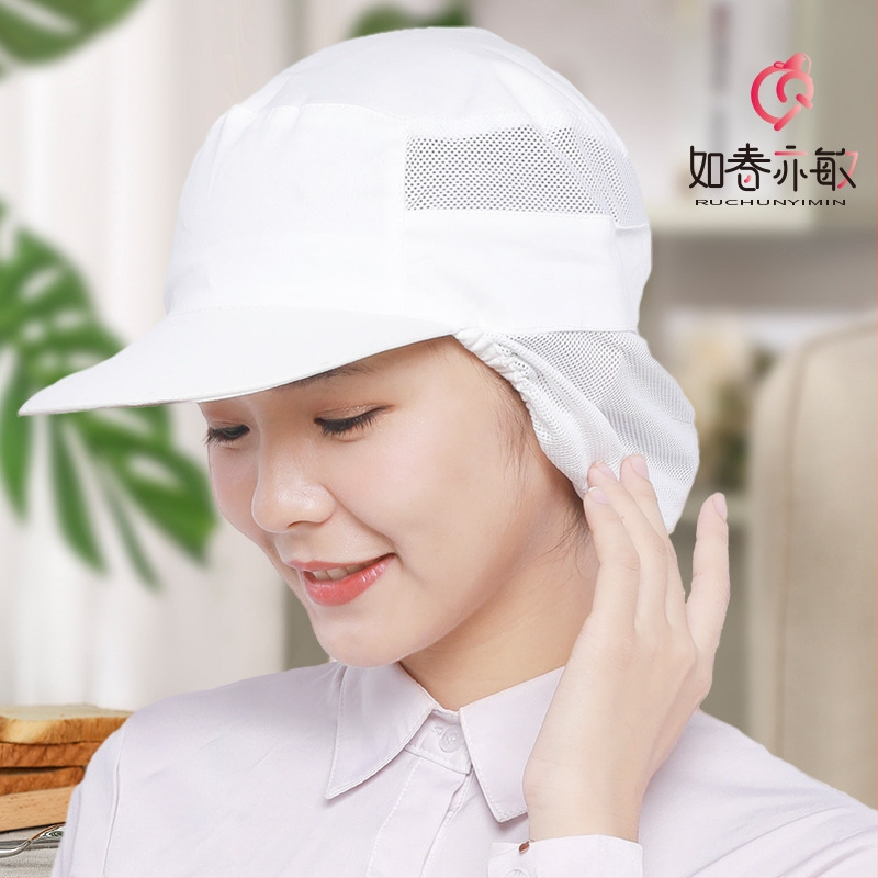 Pulovera kokvilnas cepure ar kupolveida virsu, galvas aizsardzība pret putekļiem, elpojošs dizains, drukāts logotips, personalizācija iespējama; piemērota vasarai, pavasarim un rudenim