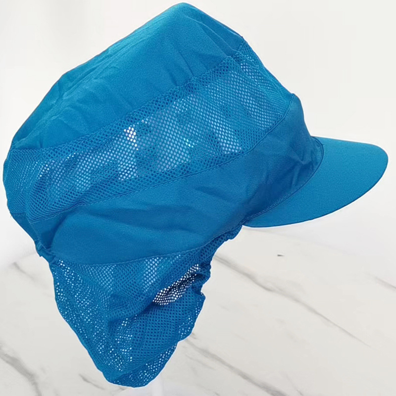 Pulovera kokvilnas cepure ar kupolveida virsu, galvas aizsardzība pret putekļiem, elpojošs dizains, drukāts logotips, personalizācija iespējama; piemērota vasarai, pavasarim un rudenim