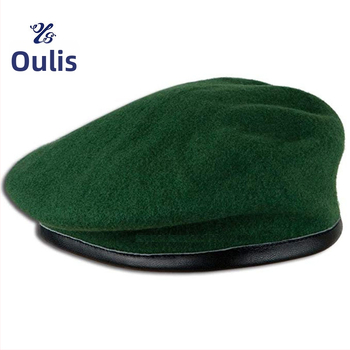 Kašmira berete ar izšuvumu un logotipa pielāgošanu, universāla, kupola stils, vienkrāsains raksts, noapaļotas malas