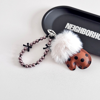 Lanț pentru telefon cu mărgele lucrate manual, model mănuși mici, stil lux lejer, șnur pentru telefon și breloc