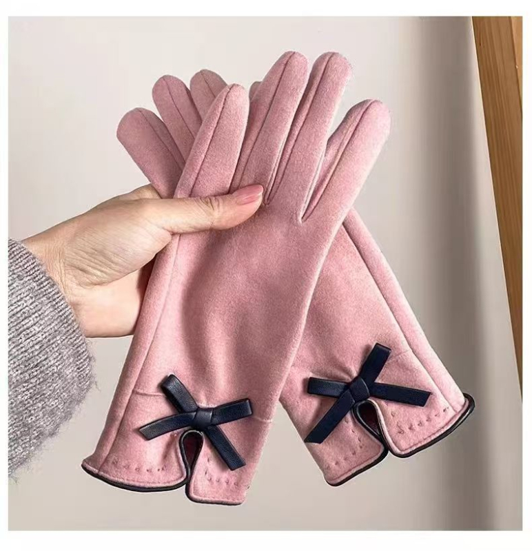 Ženske zimske rukavice Derong materijal, termalne, rukavice s prstima, za jesen i zimu