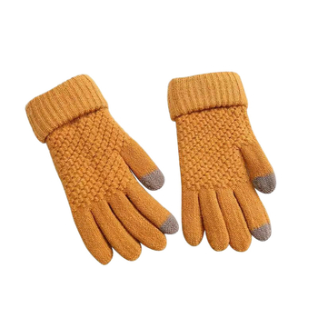 Zimske rukavice za vožnju bicikla s ekranom na dodir, uniseks kašmir pleteni, fleece podstava, Jacquard uzorak
