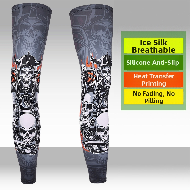 Ilgas Ice Silk kāju zeķes ar UV aizsardzību zvejniecībai, riteņbraukšanai un āra sportam