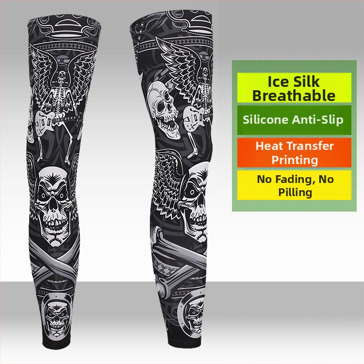 Ilgas Ice Silk kāju zeķes ar UV aizsardzību zvejniecībai, riteņbraukšanai un āra sportam