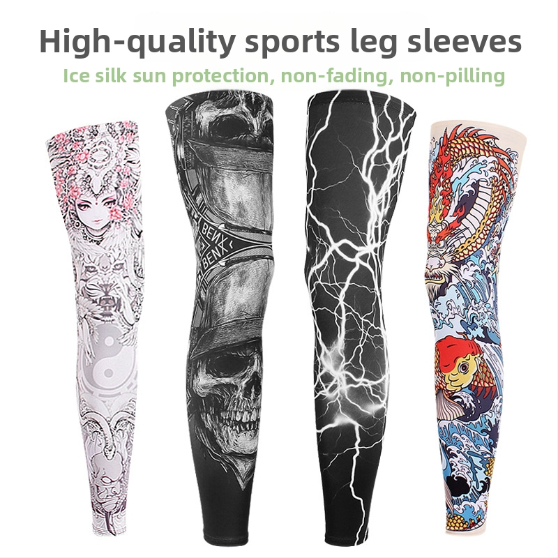 Ilgas Ice Silk kāju zeķes ar UV aizsardzību zvejniecībai, riteņbraukšanai un āra sportam