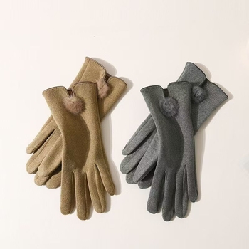 Ženske termalne rukavice Derong velur za jesen i zimu, korejskog stila, s osjetljivošću na dodir i debelom podstavom
