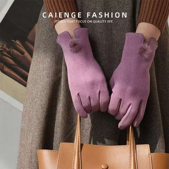 Ženske termalne rukavice Derong velur za jesen i zimu, korejskog stila, s osjetljivošću na dodir i debelom podstavom