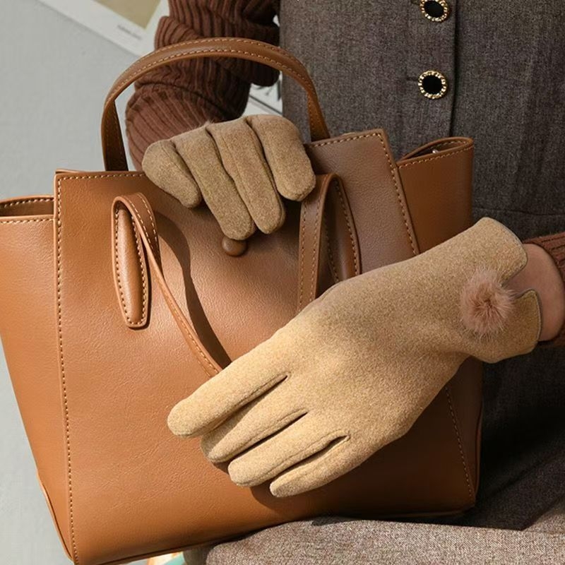 Ženske termalne rukavice Derong velur za jesen i zimu, korejskog stila, s osjetljivošću na dodir i debelom podstavom