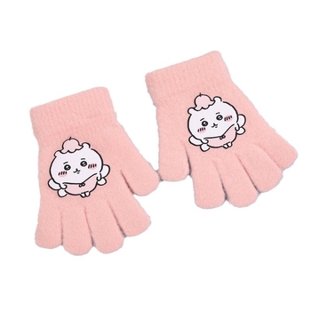 Commander bērnu adīti ziemas cimdi – silti, piecu pirkstu karikatūras motīvs, universāli