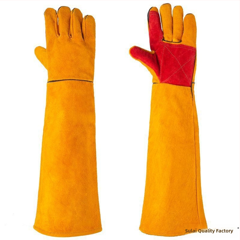 Suņu apmācības cimdi — Biezināta āda, izturīgi pret plīsumu, aizsargā no skrāpējumiem un kodieniem, piemēroti kaķiem, suņiem un hamstriem