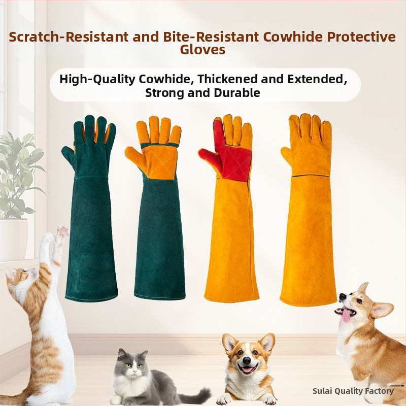 Suņu apmācības cimdi — biezināta āda, izturīgi pret plēšanu; Produkta kategorija: Cits; Materiāls: Cits; Stils: Mūsdienīgs vienkāršums; Izlaidums: 2023