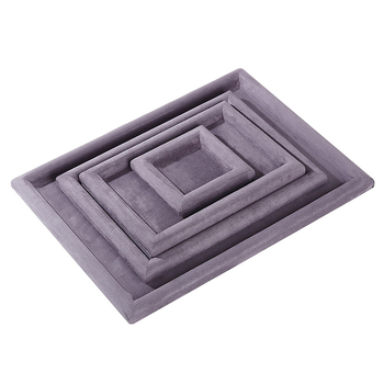 Поставка за бижута за дисплей с платнена основа и фланелен корпус, плоска тава, еднослойна, луксозен стил