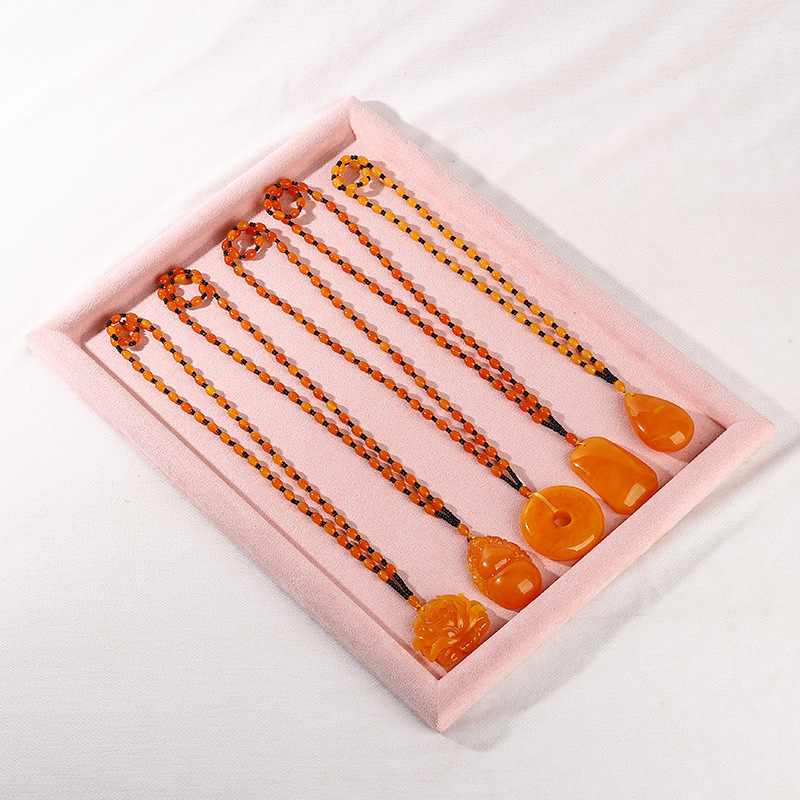 Поставка за бижута за дисплей с платнена основа и фланелен корпус, плоска тава, еднослойна, луксозен стил