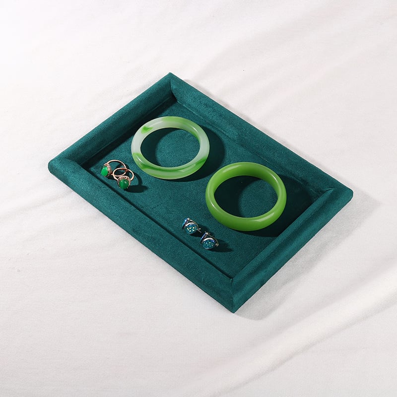 Поставка за бижута за дисплей с платнена основа и фланелен корпус, плоска тава, еднослойна, луксозен стил