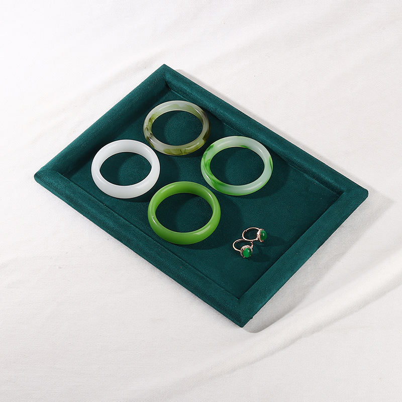 Поставка за бижута за дисплей с платнена основа и фланелен корпус, плоска тава, еднослойна, луксозен стил