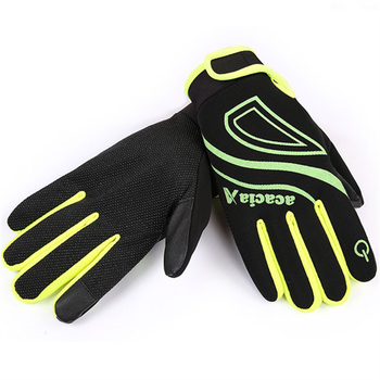 Velosipēdu cimdi ar pilniem pirkstiem, ar skārienjutīgu ekrānu, pretslīdes, silta flīsa odere, ārējai lietošanai