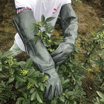 Kožne rukavice protiv uboda za vrtlarstvo i rezanje; Materijal: goveda koža; Značka: Other; Namjena: Vrtlarenje
